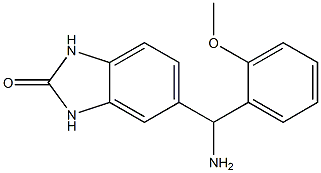 5-[amino(2-methoxyphenyl)methyl]-2,3-dihydro-1H-1,3-benzodiazol-2-one Struktur