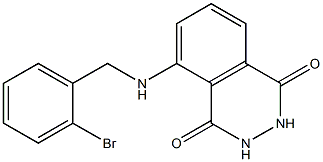 5-{[(2-bromophenyl)methyl]amino}-1,2,3,4-tetrahydrophthalazine-1,4-dione Struktur