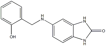 5-{[(2-hydroxyphenyl)methyl]amino}-2,3-dihydro-1H-1,3-benzodiazol-2-one Struktur