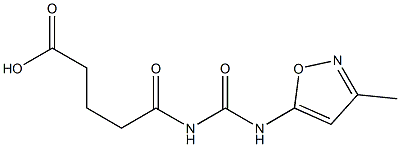 5-{[(3-methyl-1,2-oxazol-5-yl)carbamoyl]amino}-5-oxopentanoic acid Struktur