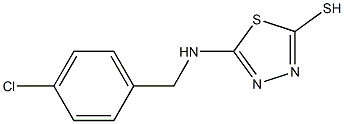 5-{[(4-chlorophenyl)methyl]amino}-1,3,4-thiadiazole-2-thiol Struktur