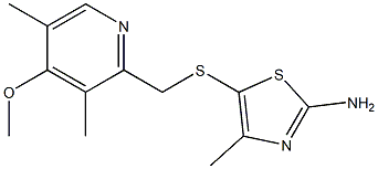 5-{[(4-methoxy-3,5-dimethylpyridin-2-yl)methyl]sulfanyl}-4-methyl-1,3-thiazol-2-amine Struktur