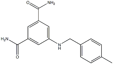 5-{[(4-methylphenyl)methyl]amino}benzene-1,3-dicarboxamide Struktur