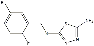 5-{[(5-bromo-2-fluorophenyl)methyl]sulfanyl}-1,3,4-thiadiazol-2-amine Struktur