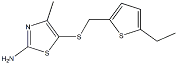 5-{[(5-ethylthiophen-2-yl)methyl]sulfanyl}-4-methyl-1,3-thiazol-2-amine Struktur