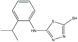 5-{[2-(propan-2-yl)phenyl]amino}-1,3,4-thiadiazole-2-thiol Struktur