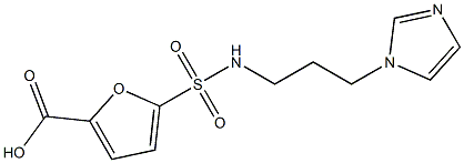 5-{[3-(1H-imidazol-1-yl)propyl]sulfamoyl}furan-2-carboxylic acid Struktur