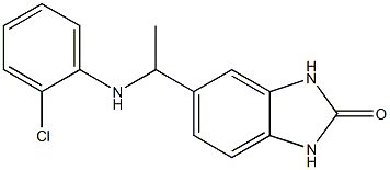 5-{1-[(2-chlorophenyl)amino]ethyl}-2,3-dihydro-1H-1,3-benzodiazol-2-one Struktur