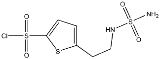 5-{2-[(aminosulfonyl)amino]ethyl}thiophene-2-sulfonyl chloride Struktur