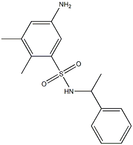 5-amino-2,3-dimethyl-N-(1-phenylethyl)benzene-1-sulfonamide Struktur