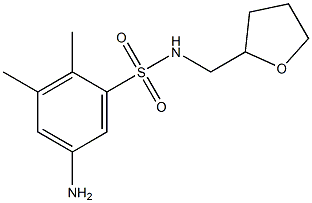 5-amino-2,3-dimethyl-N-(oxolan-2-ylmethyl)benzene-1-sulfonamide Struktur