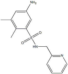 5-amino-2,3-dimethyl-N-(pyridin-2-ylmethyl)benzene-1-sulfonamide Struktur