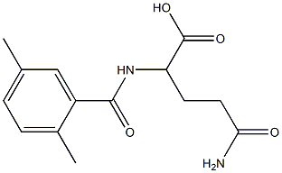 5-amino-2-[(2,5-dimethylbenzoyl)amino]-5-oxopentanoic acid Struktur