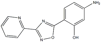 5-amino-2-[3-(pyridin-2-yl)-1,2,4-oxadiazol-5-yl]phenol Struktur