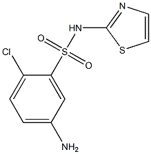 5-amino-2-chloro-N-(1,3-thiazol-2-yl)benzene-1-sulfonamide Struktur