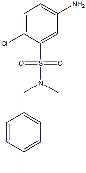 5-amino-2-chloro-N-methyl-N-[(4-methylphenyl)methyl]benzene-1-sulfonamide Struktur