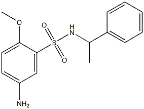 5-amino-2-methoxy-N-(1-phenylethyl)benzene-1-sulfonamide Struktur