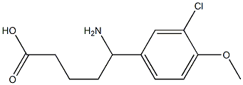 5-amino-5-(3-chloro-4-methoxyphenyl)pentanoic acid Struktur