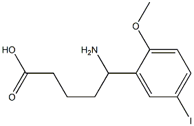 5-amino-5-(5-iodo-2-methoxyphenyl)pentanoic acid Struktur