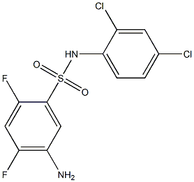 5-amino-N-(2,4-dichlorophenyl)-2,4-difluorobenzene-1-sulfonamide Struktur