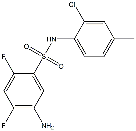 5-amino-N-(2-chloro-4-methylphenyl)-2,4-difluorobenzene-1-sulfonamide Struktur