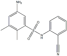 5-amino-N-(2-cyanophenyl)-2,3-dimethylbenzene-1-sulfonamide Struktur