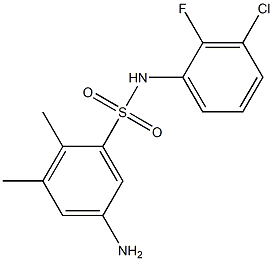 5-amino-N-(3-chloro-2-fluorophenyl)-2,3-dimethylbenzene-1-sulfonamide Struktur