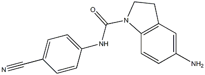 5-amino-N-(4-cyanophenyl)-2,3-dihydro-1H-indole-1-carboxamide Struktur