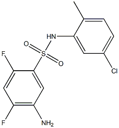 5-amino-N-(5-chloro-2-methylphenyl)-2,4-difluorobenzene-1-sulfonamide Struktur