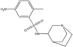 5-amino-N-{1-azabicyclo[2.2.2]octan-3-yl}-2-methylbenzene-1-sulfonamide Struktur