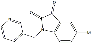 5-bromo-1-(pyridin-3-ylmethyl)-2,3-dihydro-1H-indole-2,3-dione Struktur