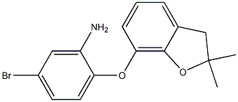 5-bromo-2-[(2,2-dimethyl-2,3-dihydro-1-benzofuran-7-yl)oxy]aniline Struktur