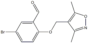 5-bromo-2-[(3,5-dimethyl-1,2-oxazol-4-yl)methoxy]benzaldehyde Struktur