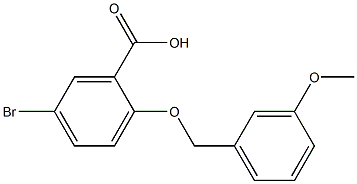 5-bromo-2-[(3-methoxyphenyl)methoxy]benzoic acid Struktur