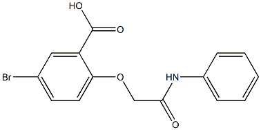 5-bromo-2-[(phenylcarbamoyl)methoxy]benzoic acid Struktur