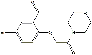 5-bromo-2-[2-(morpholin-4-yl)-2-oxoethoxy]benzaldehyde Struktur