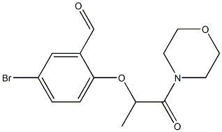 5-bromo-2-{[1-(morpholin-4-yl)-1-oxopropan-2-yl]oxy}benzaldehyde Struktur