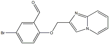 5-bromo-2-{imidazo[1,2-a]pyridin-2-ylmethoxy}benzaldehyde Struktur