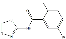 5-bromo-2-fluoro-N-(1,3,4-thiadiazol-2-yl)benzamide Struktur