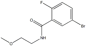 5-bromo-2-fluoro-N-(2-methoxyethyl)benzamide Struktur