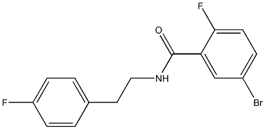 5-bromo-2-fluoro-N-[2-(4-fluorophenyl)ethyl]benzamide Struktur