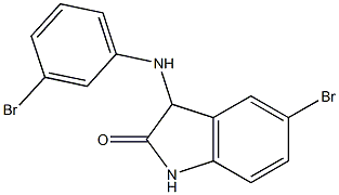 5-bromo-3-[(3-bromophenyl)amino]-2,3-dihydro-1H-indol-2-one Struktur