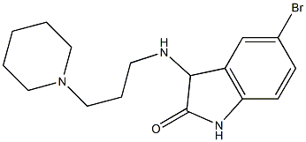 5-bromo-3-{[3-(piperidin-1-yl)propyl]amino}-2,3-dihydro-1H-indol-2-one Struktur