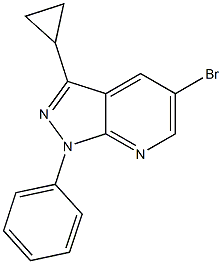 5-bromo-3-cyclopropyl-1-phenyl-1H-pyrazolo[3,4-b]pyridine Struktur