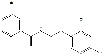 5-bromo-N-[2-(2,4-dichlorophenyl)ethyl]-2-fluorobenzamide Struktur