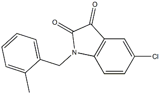 5-chloro-1-[(2-methylphenyl)methyl]-2,3-dihydro-1H-indole-2,3-dione Struktur