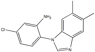 5-chloro-2-(5,6-dimethyl-1H-1,3-benzodiazol-1-yl)aniline Struktur