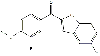 5-chloro-2-[(3-fluoro-4-methoxyphenyl)carbonyl]-1-benzofuran Struktur