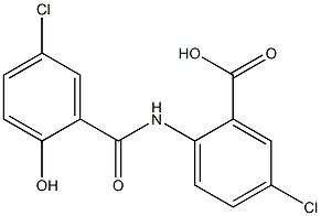 5-chloro-2-[(5-chloro-2-hydroxybenzene)amido]benzoic acid Struktur