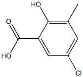 5-chloro-2-hydroxy-3-methylbenzoic acid Struktur